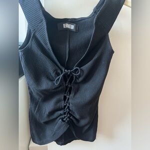 Reformation black sexy top.  Perfect for a night out w jeans